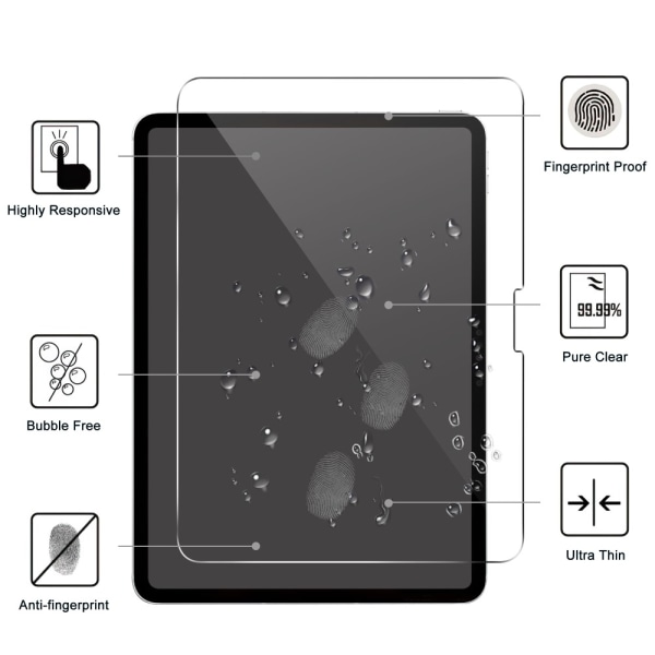Till iPad Pro 13 (2024) Härdat glas Skärmskydd Transparent