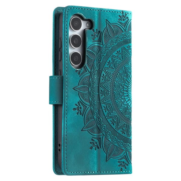 Til Samsung Galaxy S26 tegnebogscover Cover Shell Mandala Blomstermønster Green