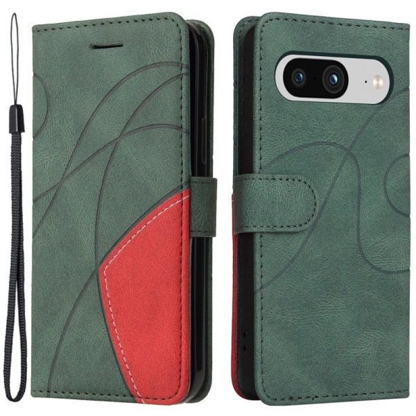 Til Google Pixel 8 KT-serie-1 dobbeltfarve etui - Grøn Green