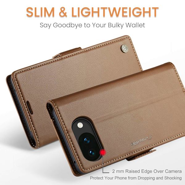 CASEME Til Google Pixel 10a RFID Blokerende Pungcover Brown