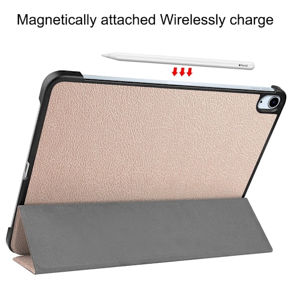 Till iPad Air 11 (2024) Slim fit tri-fold fodral - Guld Guld