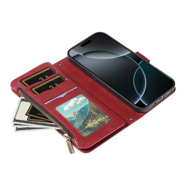 Lommebokdeksel med Mandala-mønster og Håndleddsstropp til Sony Xperia 1 VIII Wine red