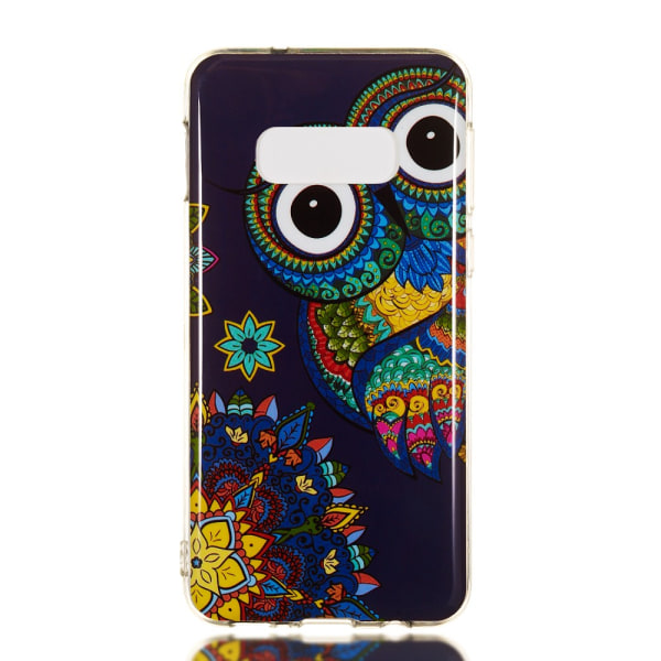 Luminous Glow Pattern Printing TPU Case for Samsung Galaxy S10e - Owl Pattern Black