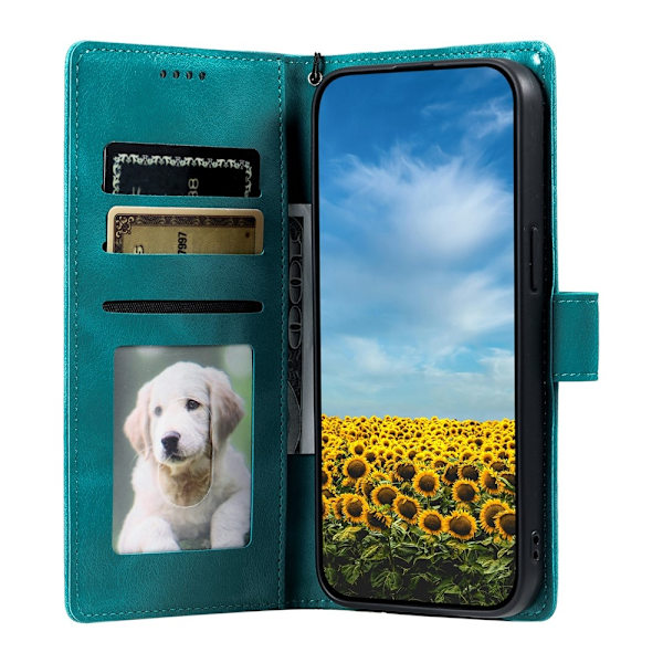 Til Samsung Galaxy S26 tegnebogscover Cover Shell Mandala Blomstermønster Green