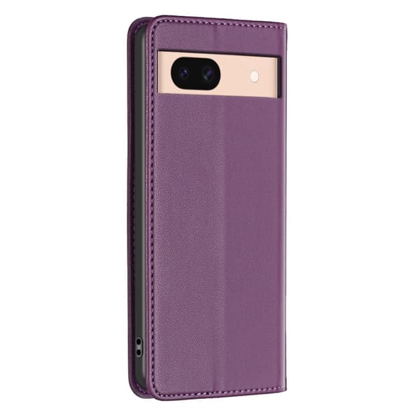 BINFEN COLOR Til Google Pixel 8a Etui PU Læder Telefoncover Dark purple