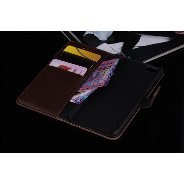 iPhone 6 / 6s Retro Plånboksfodral / Fodral - Mörkbrun Brown