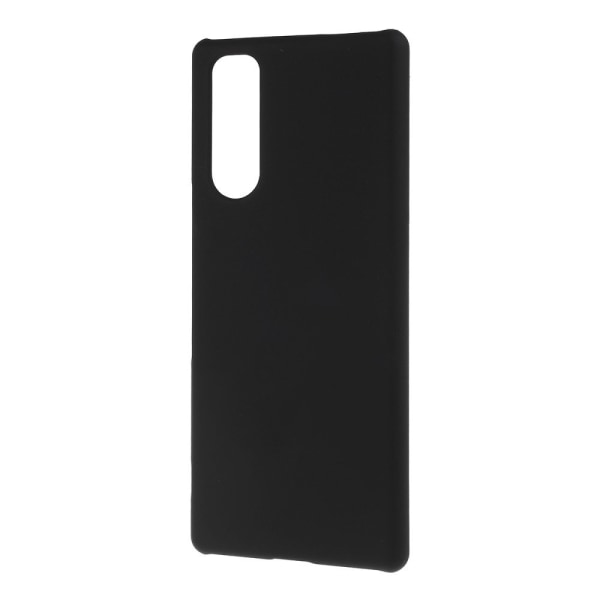 Rubberized Hard Plastic Cover for Sony Xperia 5 - Black Black