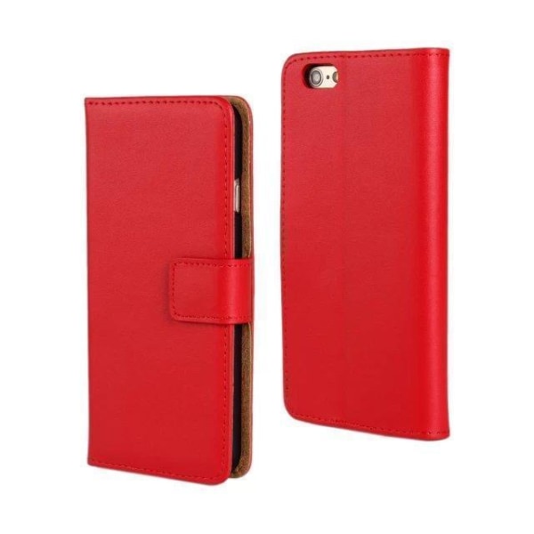 Iphone 6 Plus Plånboksfodral / Fodral Läder Röd