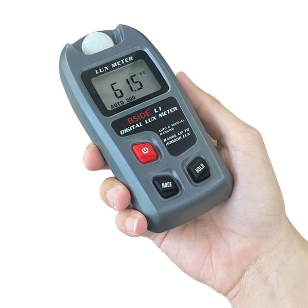 Digitalt luxmeter med LCD-display (0–200.000 lux) – Lysmåler med høj præcision Black