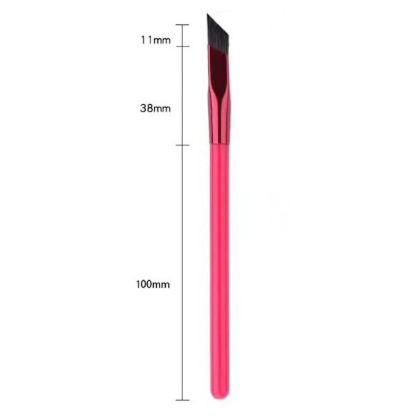 Vinklad ögonbrynsborste Eyeliner Makeup Brush Smink Borste Rosa