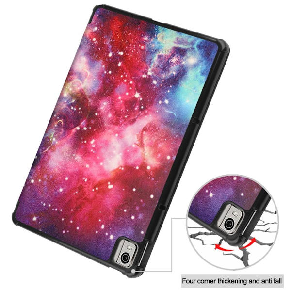 Nokia T21 Trifold Stand Sleep Wake Tablet Cover Case - Galaxy Multicolor