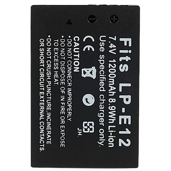 CANON M5/M10/M50 Mark II 7.40V 1200mAh kameran litiumioniakku Black
