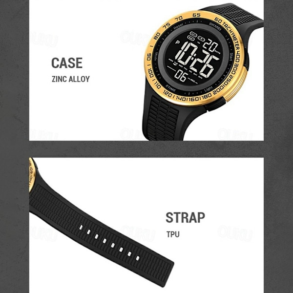 Armbandsklocka Armbandsur Klocka SKMEI Luminous Digital Elektronisk - Army Grön