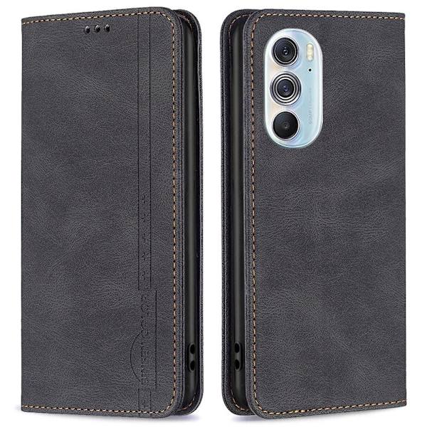Till Motorola Edge 30 Pro Plånboksfodral - Svart Svart