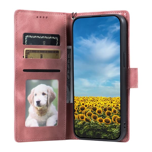 Til Samsung Galaxy S26 tegnebogscover Cover Shell Mandala Blomstermønster Pink