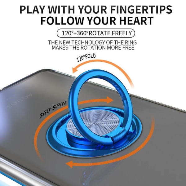 För Sony Xperia 1 V skal Finger Ring TPU Transparent