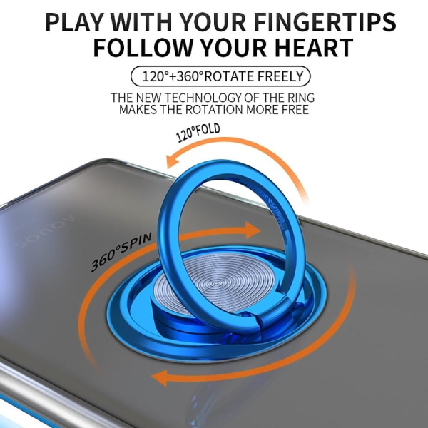 For Sony Xperia 1 V TPU Phone Case with Ring Kickstand Transparent