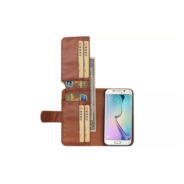 Iphone X Plånboksfodral med 6 kortplatser Brun Brun