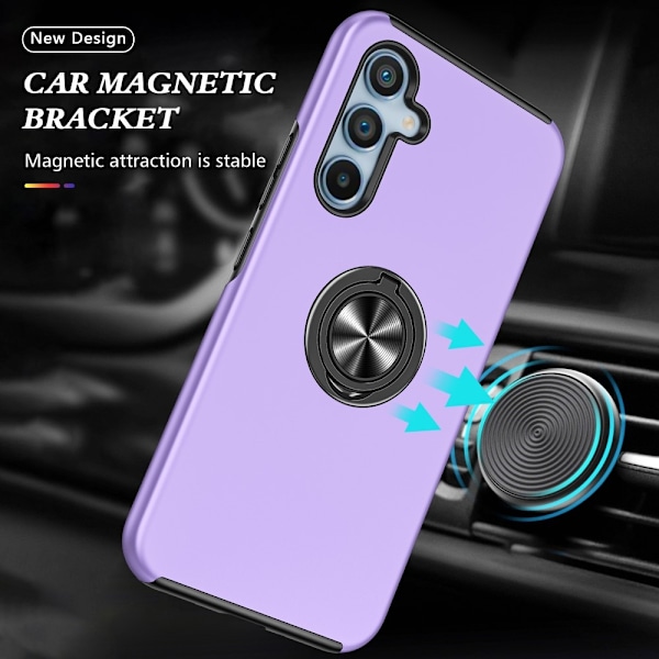 Samsung Galaxy S25 / S24 Fingerring Kickstand Hybrid Taske Purple