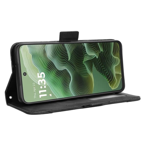 Wallet case Case Cover for Motorola Moto G35 5G Black