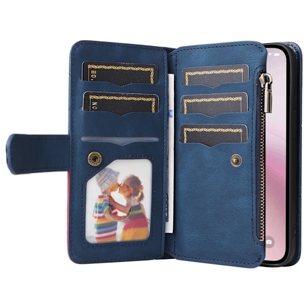 KT multifunktions-serie-5 til iPhone 17e / 16e telefonetui Blue