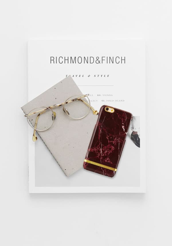 Richmond & Finch Taske til iPhone 6 Plus/6s Plus - Rød Marmor Red