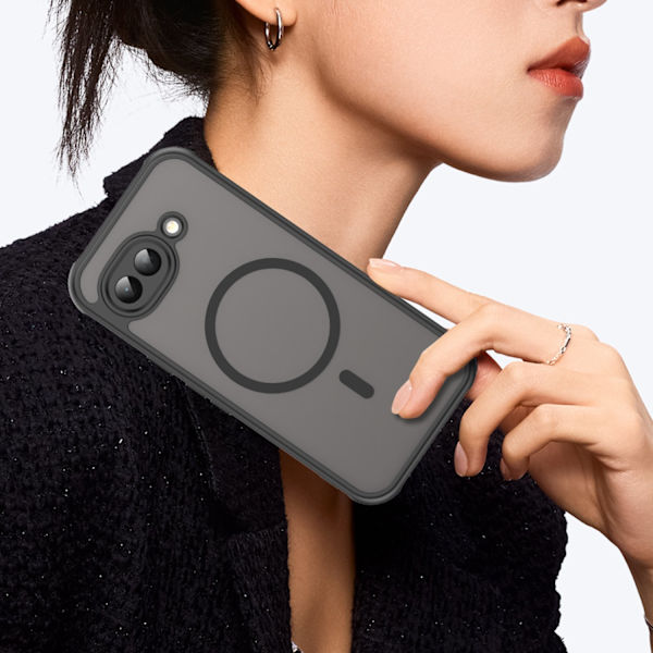WANLONFENG magnetdeksel med skjermbeskytter til Google Pixel 10a Black