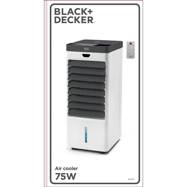Black+Decker Luftkylare 75W - Dubbel funktion: fräschar upp och Vit