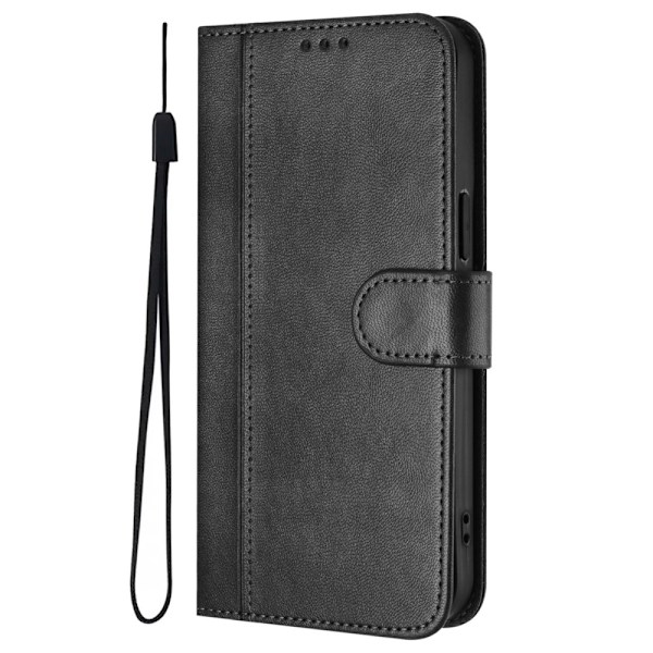 Til Motorola Edge 60 5G / 60 Fusion 5G Etui Pung Stand Retrostruktur Black