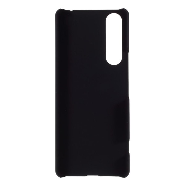 Gummibelagt hård plastik taske til Sony Xperia 10 II - Sort Black