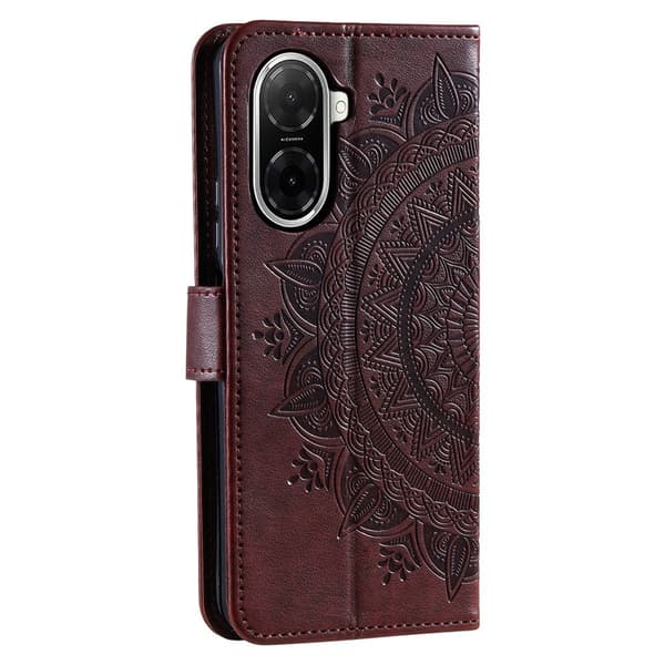 För Xiaomi Redmi A5 4G / Poco C71 4G Stativfodral Totem  Plånboksfodral Brun