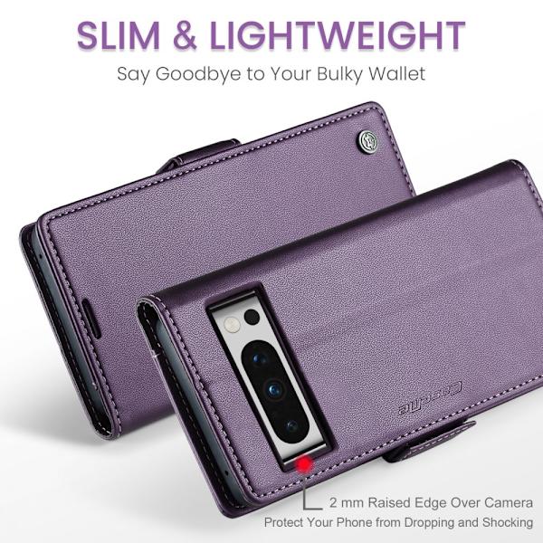 CASEME Retro Lompakkokotelo Pixel 8 Pro Purple