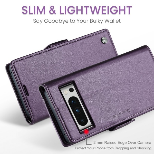 CASEME Retro Wallet Case for Pixel 8 Pro - Purple Purple