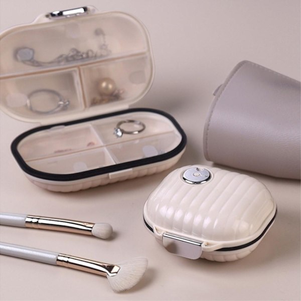 7-dages ugentlig pilledispenser Medicinsk forseglet opbevaringsetui White