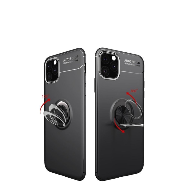 iPhone 11 Finger Ring Kickstand (Built-in Metal Sheet) Case Black