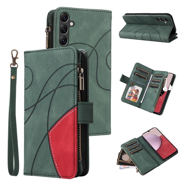 KT Multifunktion Series-5 Til Samsung Galaxy A14 Telefontaske - Grøn Green