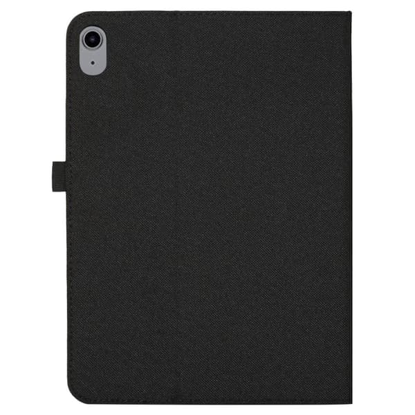 Apple iPad 10.9 2022 Sammenleggbart Veske Kortholder Stofftekstur - Svart Black