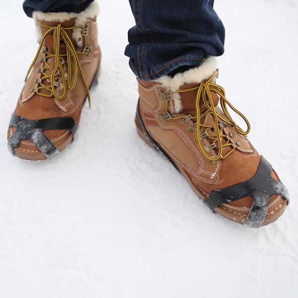 Kengänpiikit liukas luistamaton Snow Ice Walking - XL Black