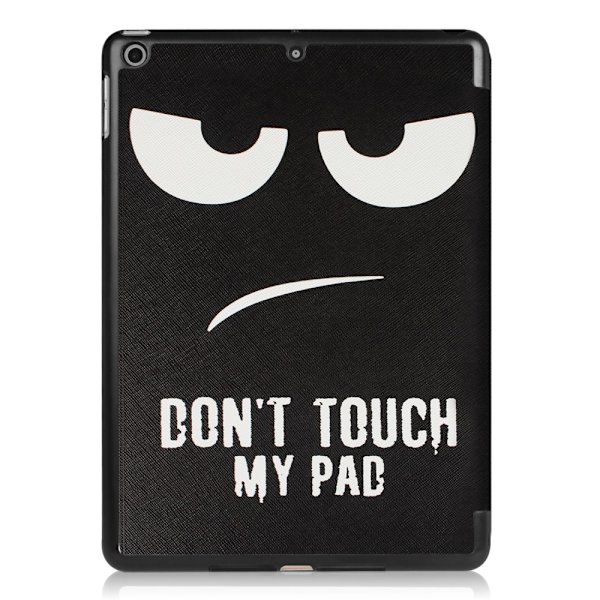 iPad 9.7" (2017) Slim Fit trefoldbart deksel - Ikke berør puten min Black