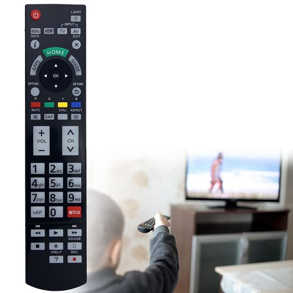 Fjärrkontroll Ersättning för N2QAYB000932 För Panasonic TV Svart