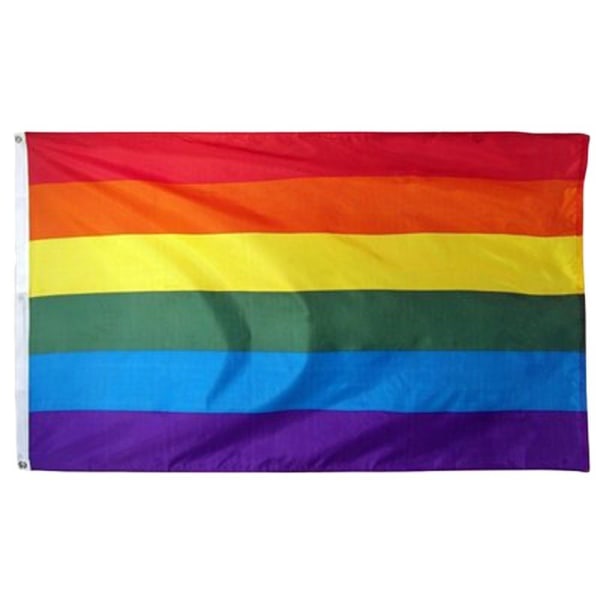 90* 150 cm/3* 5 jalkaa sateenkaarilippu Gay Pride Peace LGBT pol Black