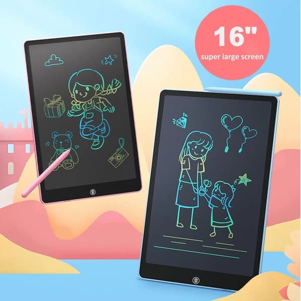 JX - 16 16 - tommer LCD - skriveblok til tegneblok Doodle - blok Black