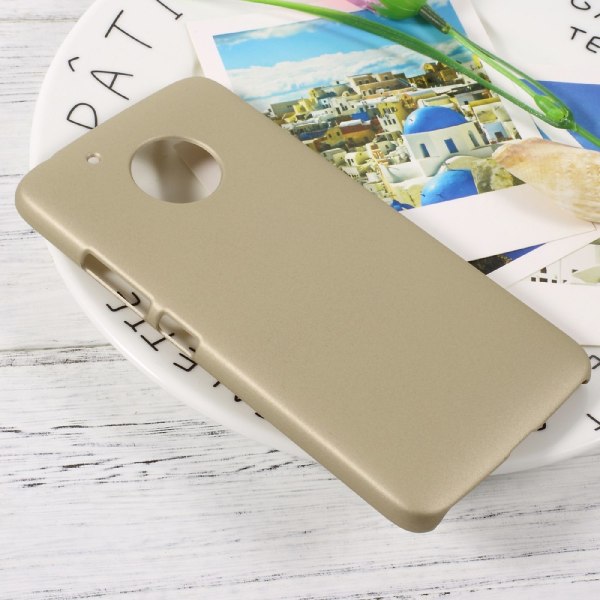 Lenovo Moto G5 Cover Plastic Cover Gummibelagt - Guld Gold