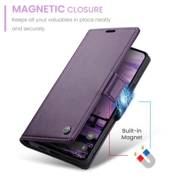 CASEME Google Pixel 10a RFID Suojattu Lompakkokotelo Purple