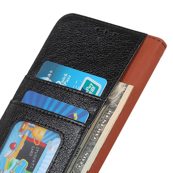 Nappa Texture Split Wallet Stand Cover for Google Pixel 5 Black