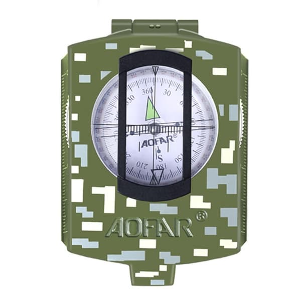 Kompass AOFAR Metall Utendørs Vandring Camping Fluorescerende Green one size