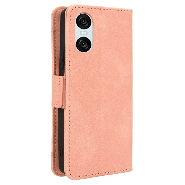 Sony Xperia 10 VI Kotelo PU-nahkainen Flip Folio Puhelimen Suojakotelo Useilla Korteilla Pink