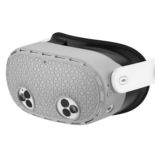 Til Meta Quest 3S beskyttende etui VR Headset Silikone Cover - Grå Grey
