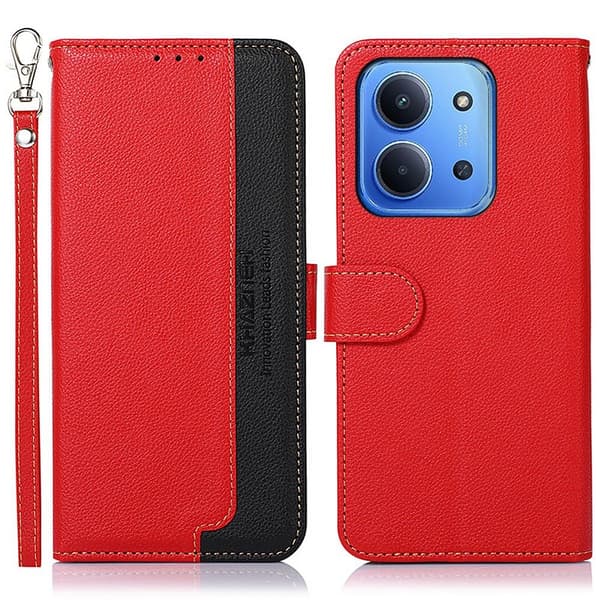 KHAZNEH Pung etui til Xiaomi Redmi 15C - Rød/Sort Red
