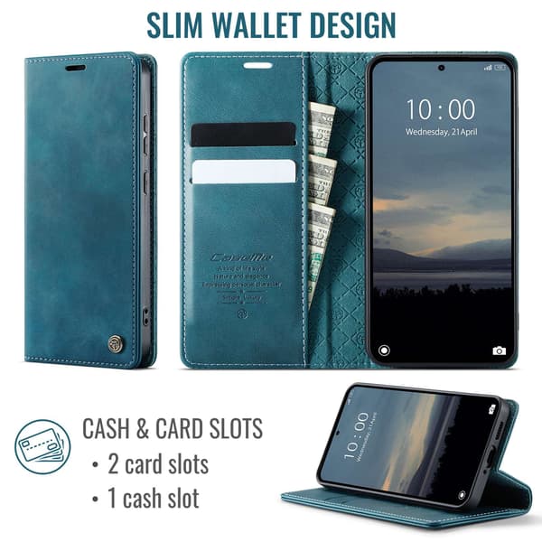 CASEME Plånboksfodral till Xiaomi Redmi Note 15 Pro 5G - Grön Grön